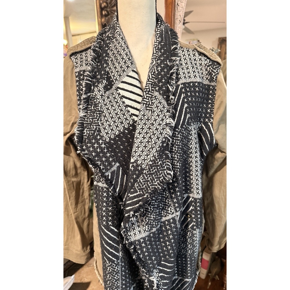 Anthropologie Hei Hei Fieldwork Anorak Jacket Boho Tribal Fringe Large